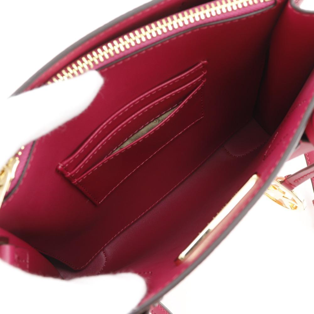 Michael Kors MERCER Handbag 35S1GM9M2T 2WAYShoulder Pink / red leather Women Used