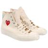 Comme Des Garçons PLAY X Converse Chuck 70 High Single Heart - Milk Unisex Sneakers Cream Red Black A08800C