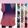 Womens Casual Sleeve Long Fashion Plush Sweatshirt Print Top With Pockets