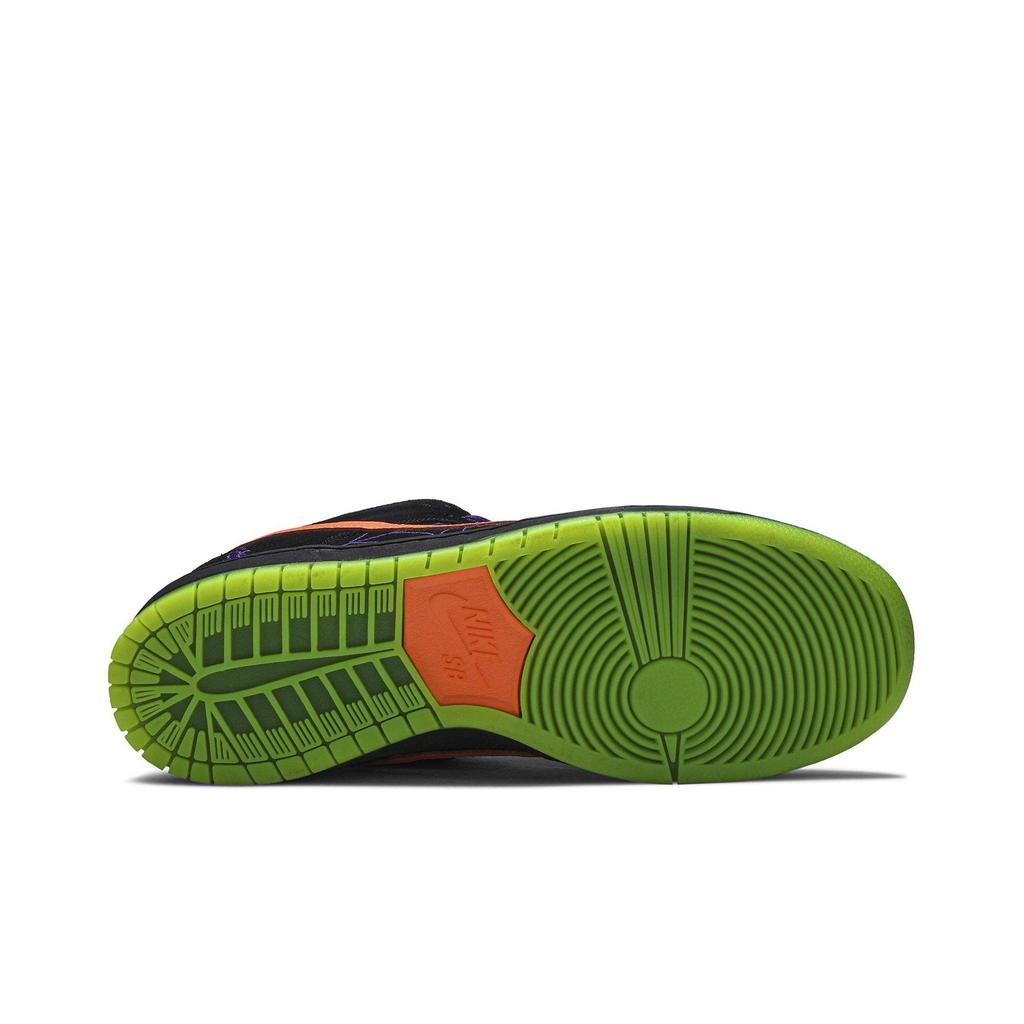 Nike Dunk Low SB 'Night of Mischief' (Unisex) Black / Total Orange-Court Purple-Volt Skate Shoes BQ6817 006