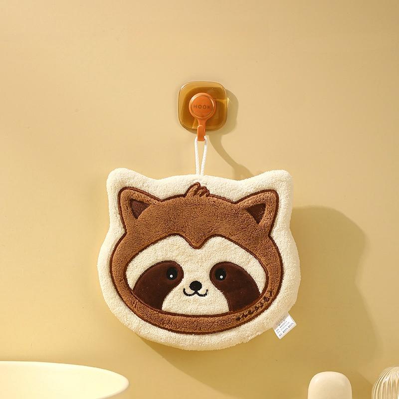 Asciugamano da appendere, simpatico cartone animato, animale, asciugamano in pile di corallo, spugna a doppio strato, super forte, assorbimento dell'acqua, asciugatura rapida, asciugamano multifunzionale