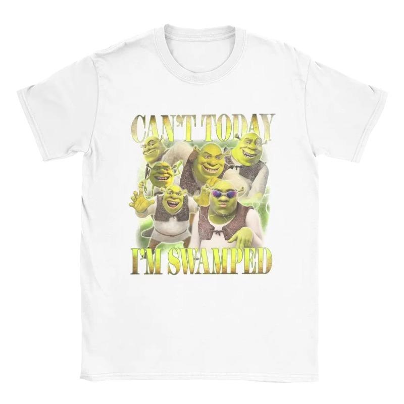 

Cant Shreks Today Im Swamped Hipster Cotton Unisex Women Funny TShirt Casual Tee Top Humorous Short Sleeve Clothes Oversized Y2k S
