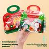 10 Peças Sacola Plástica Portátil de Natal Autovedante Faça Você Mesmo Brinquedos para Crianças Natal Casamento Festa de Feriado Doces Lanches Açúcar Presentes Sacolas de Armazenamento