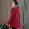 Large Size Hooded Trench Coat Jacket Women Autumn Spring Medium Long Jacket