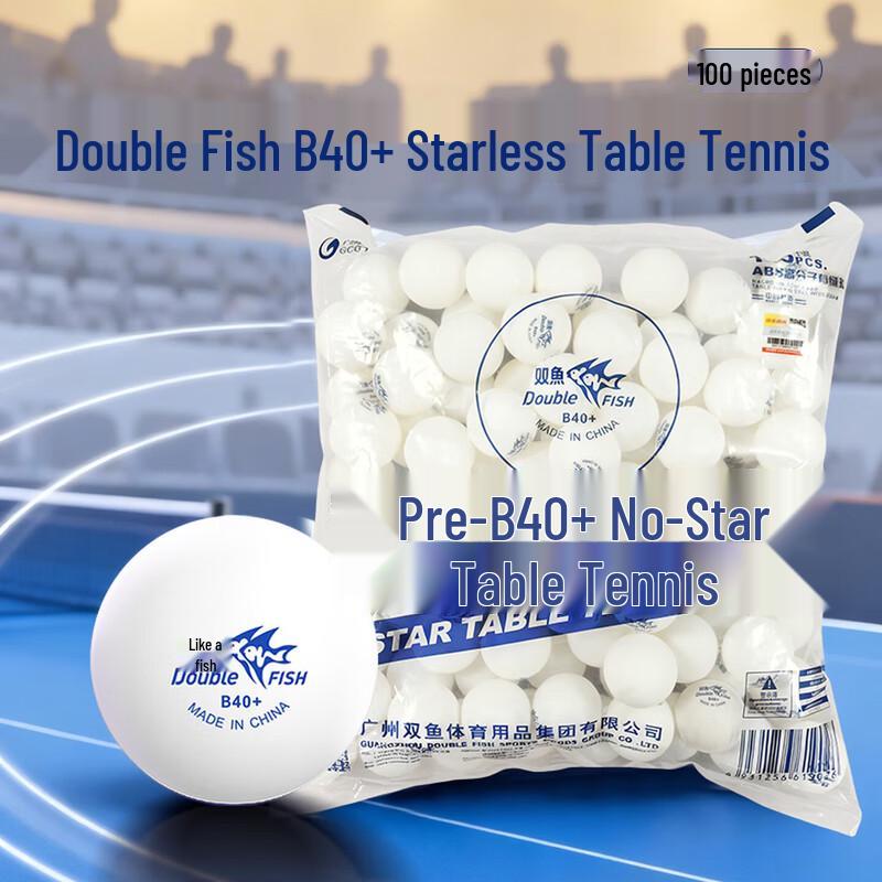 Double Fish B40+ Table Tennis Balls (100-Pack)