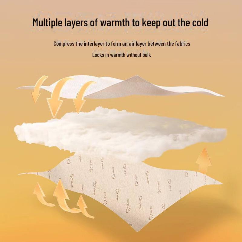 Women's Round Neck and Men's High Collar Thermal Set: Plus Velvet Autumn Wear & Thickened Winter Underwear