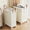 Multifunctional Large Capacity Folding Laundry Basket for Clothes and Bathroom Storage.