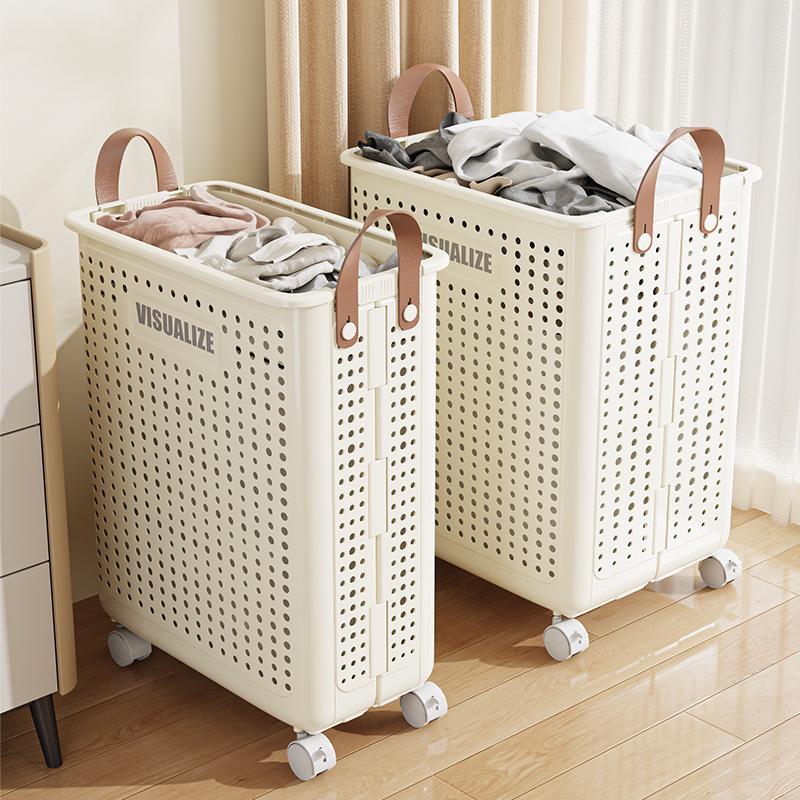 Multifunctional Large Capacity Folding Laundry Basket for Clothes and Bathroom Storage.