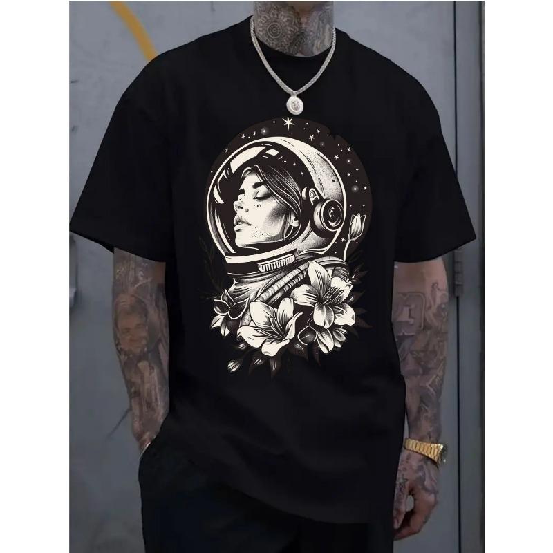 

Европейские размеры Мужская повседневная спортивная рубашка с коротким рукавом, модный 2D-принт, эластичная и удобная S чёрный