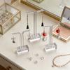 Set da 3 Pezzi Espositore per Gioielli in Acrilico Per Orecchini A Lobo Con Design Multi-Livello e Base Solida Organizer per Gioielli