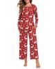 Women's Long Sleeve Pajama Set: 2-Piece with Pockets, Casual Homewear - Long Pants