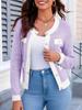 Long Sleeve Color Block Sweater C 75111