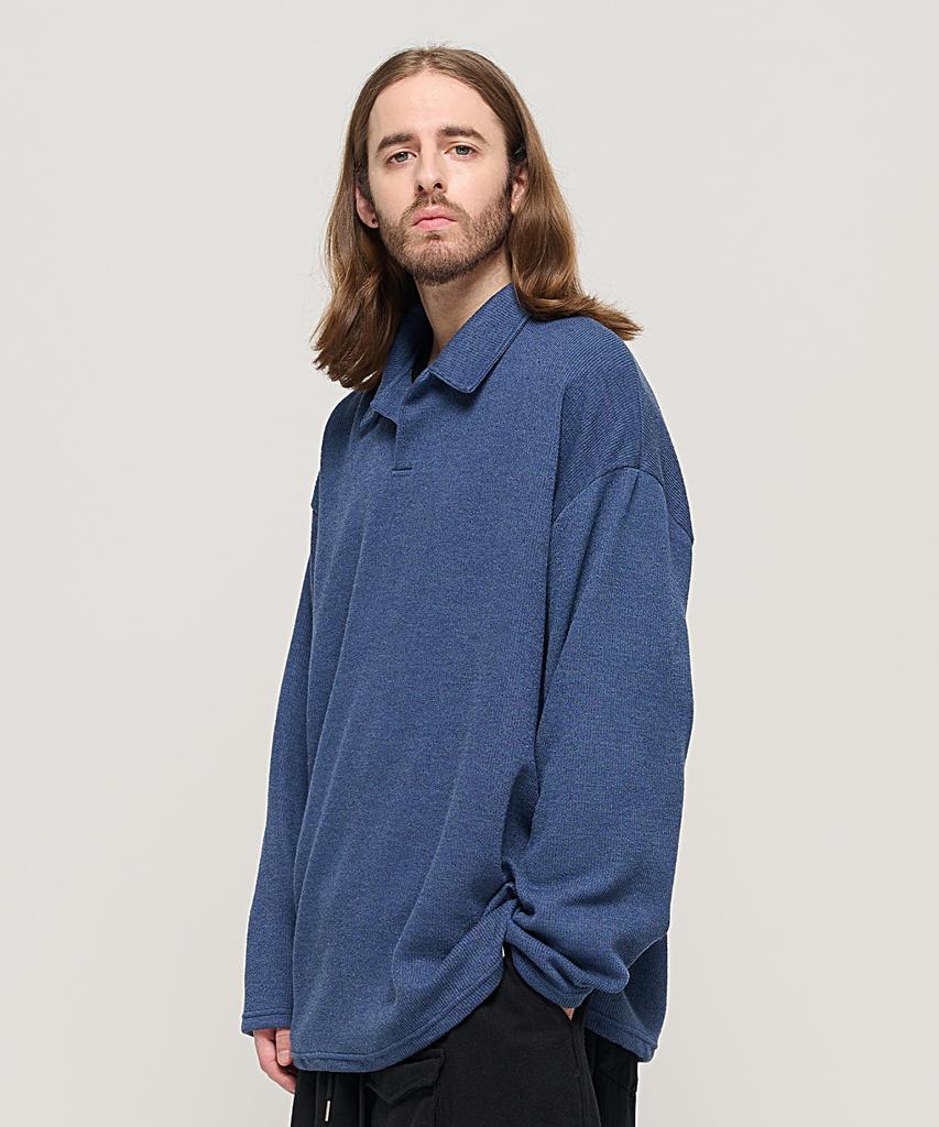 CARGOBROS Cb Collared Overknit (Navy)