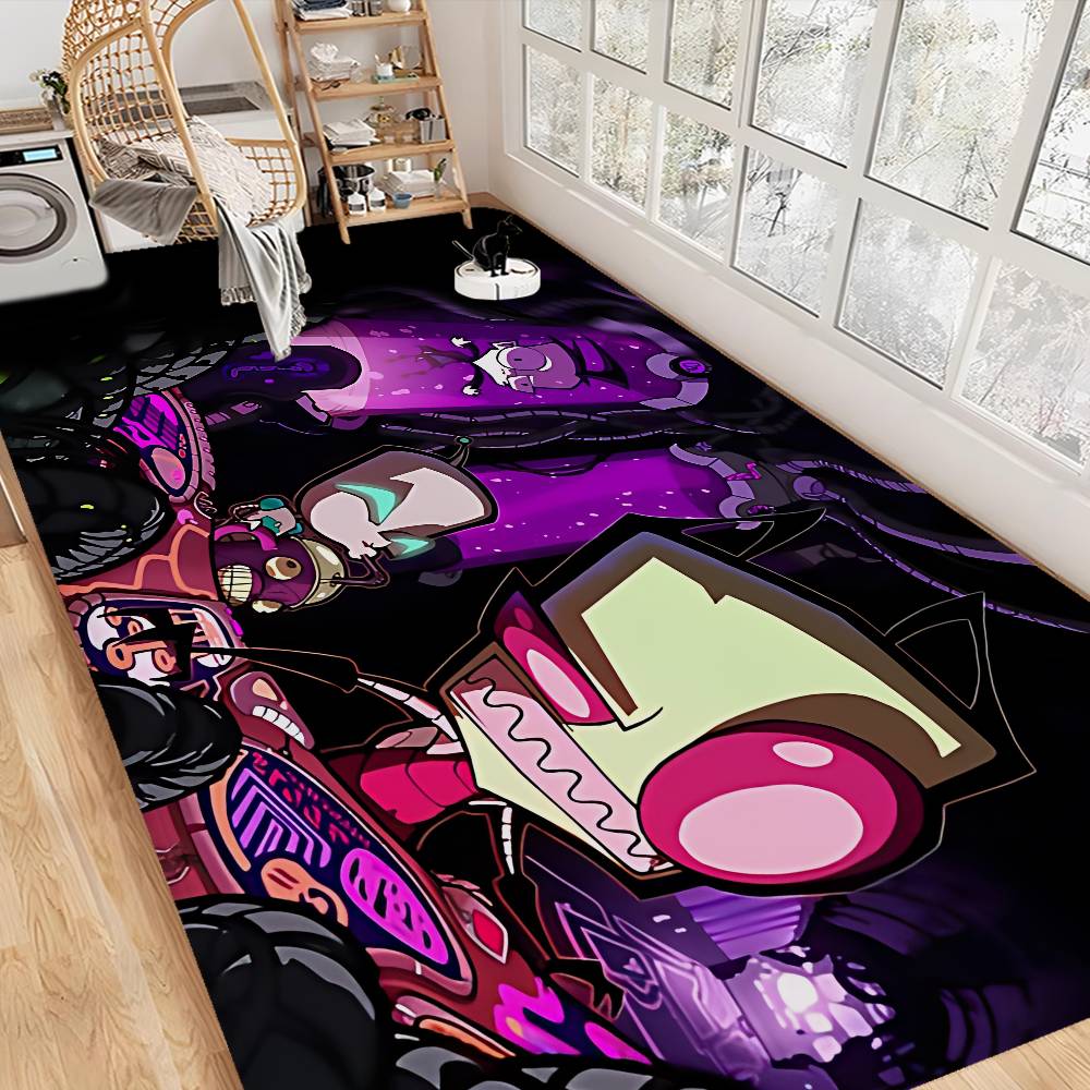 Invader Zim Hippie Bathroom Mat Anti-slip Absorb Water Long Strip Cushion Bedroon Mat Hotel Decor Mat