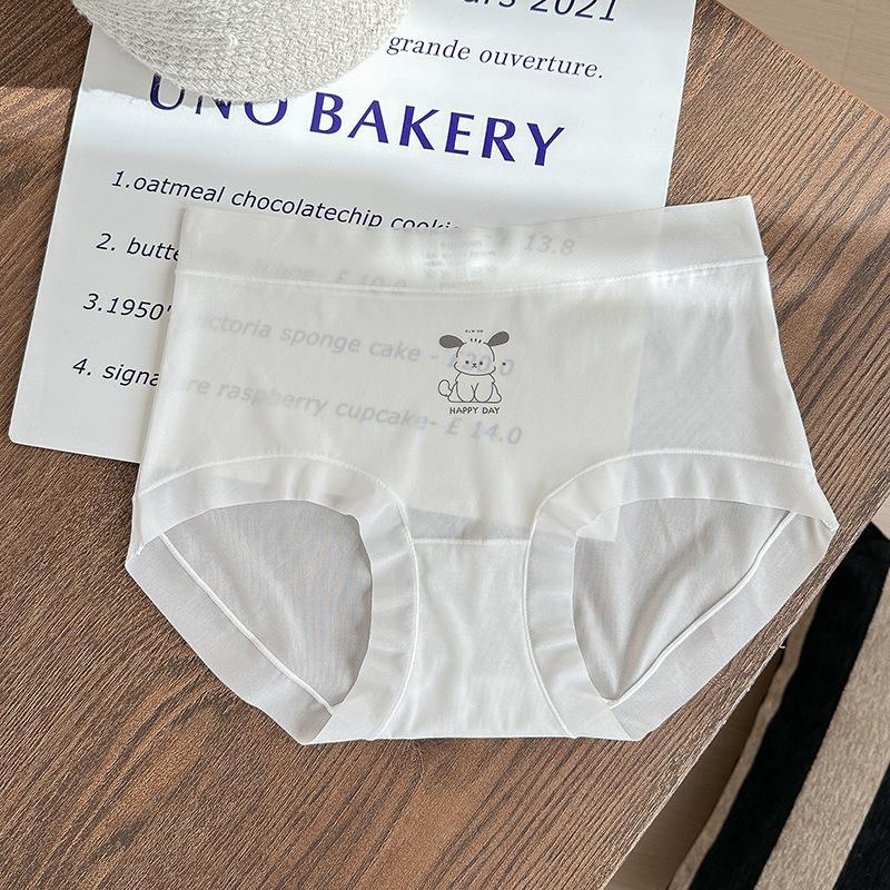 Women's Panties Cartoon Ice Silk Underwear Women's Non-trace Anti-bacterial Ultra-thin Briefs for Girls