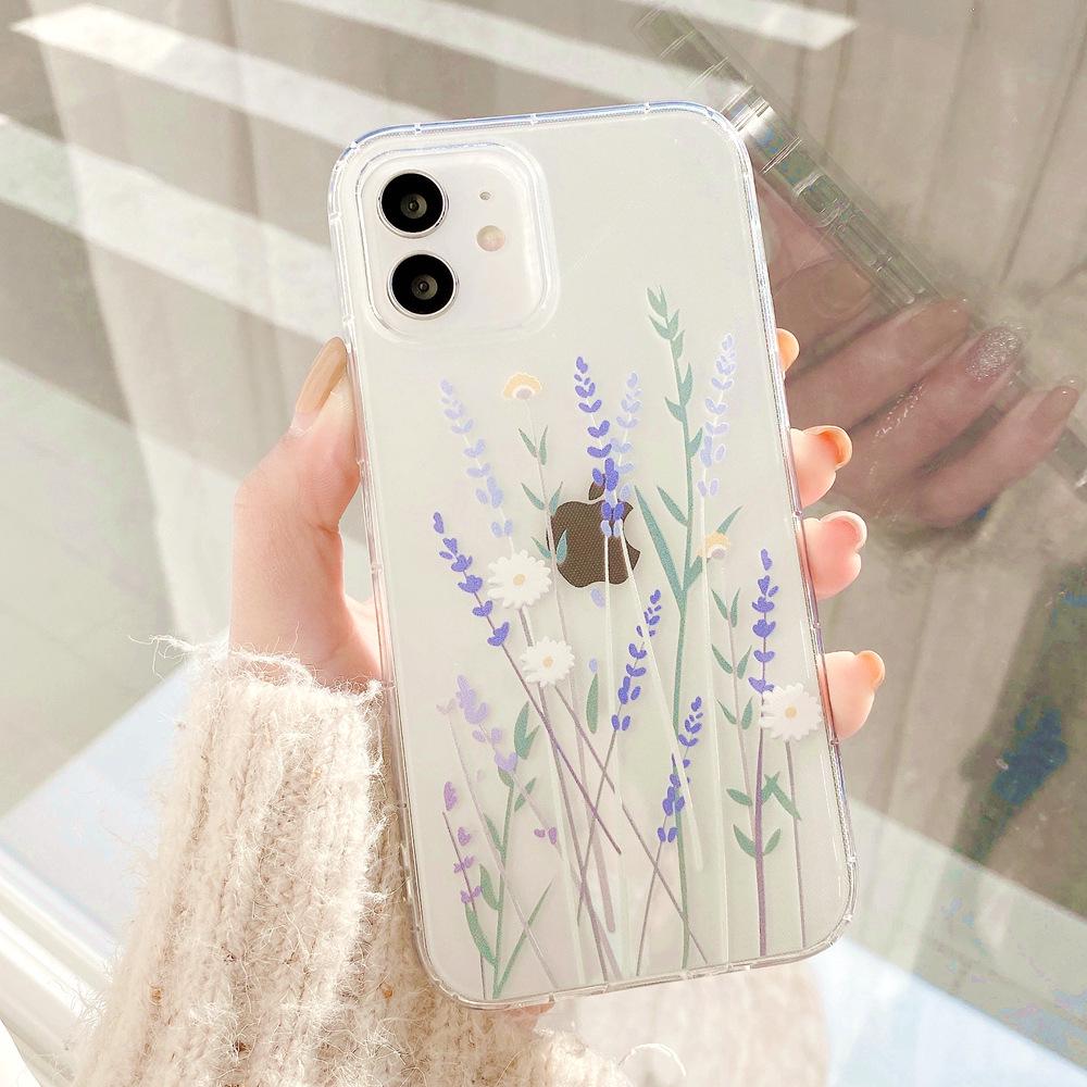 iPhone 16 Pro Max Floral Frosted Protective Case - Drop-proof, Full Coverage