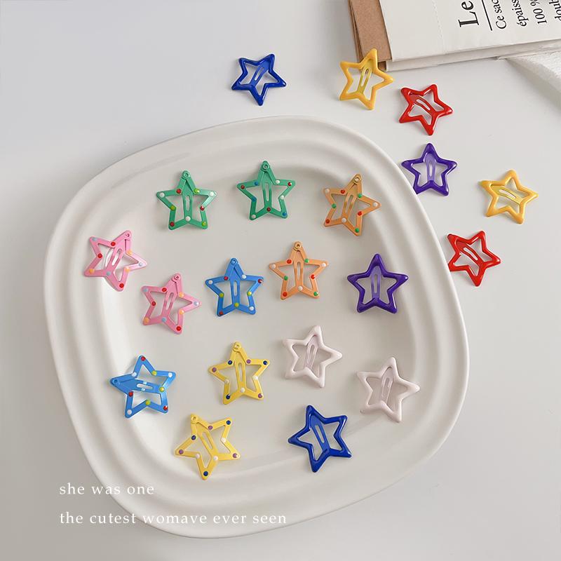 Dopamine Star Hair Clip: Elegant Women's Headwear Accessory for Summer Bangs