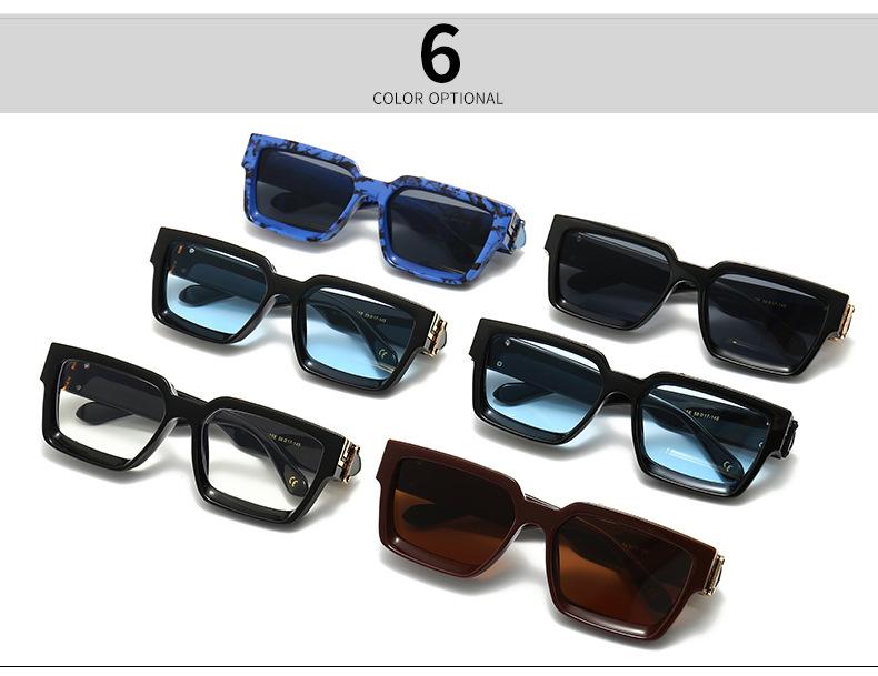 European & American Street Style Square Sunglasses for Men & Women - Z1165E