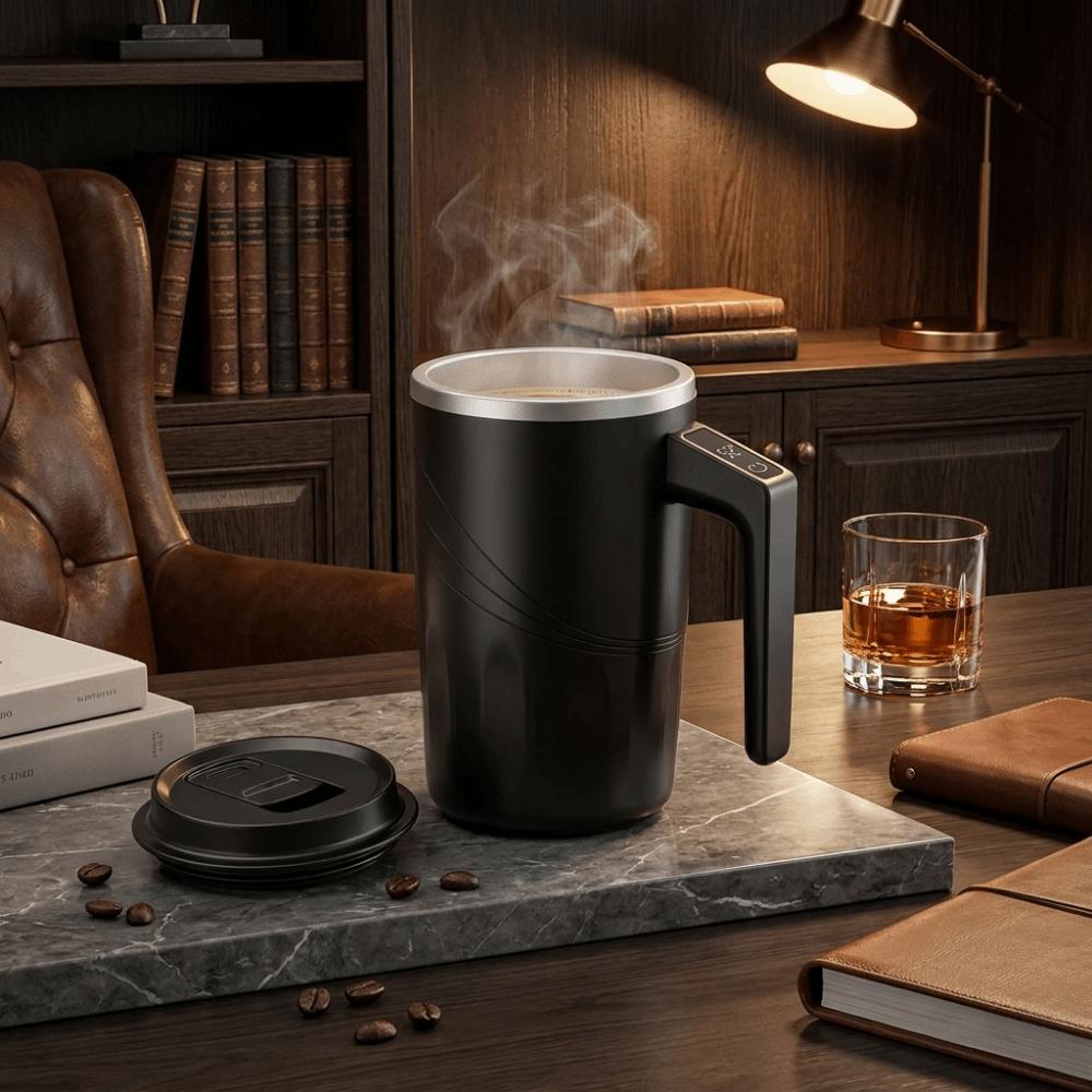 Insulated Automatic Stirring Coffee Cup Large Capacity Smart Thermal Cup Stirring Mug Hot Drink