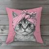 Sofa Pillow Pillowcase Skin-friendly Short Plush Cute Animal Cat Pillow Cover Living Room Cushion Cover Without Core