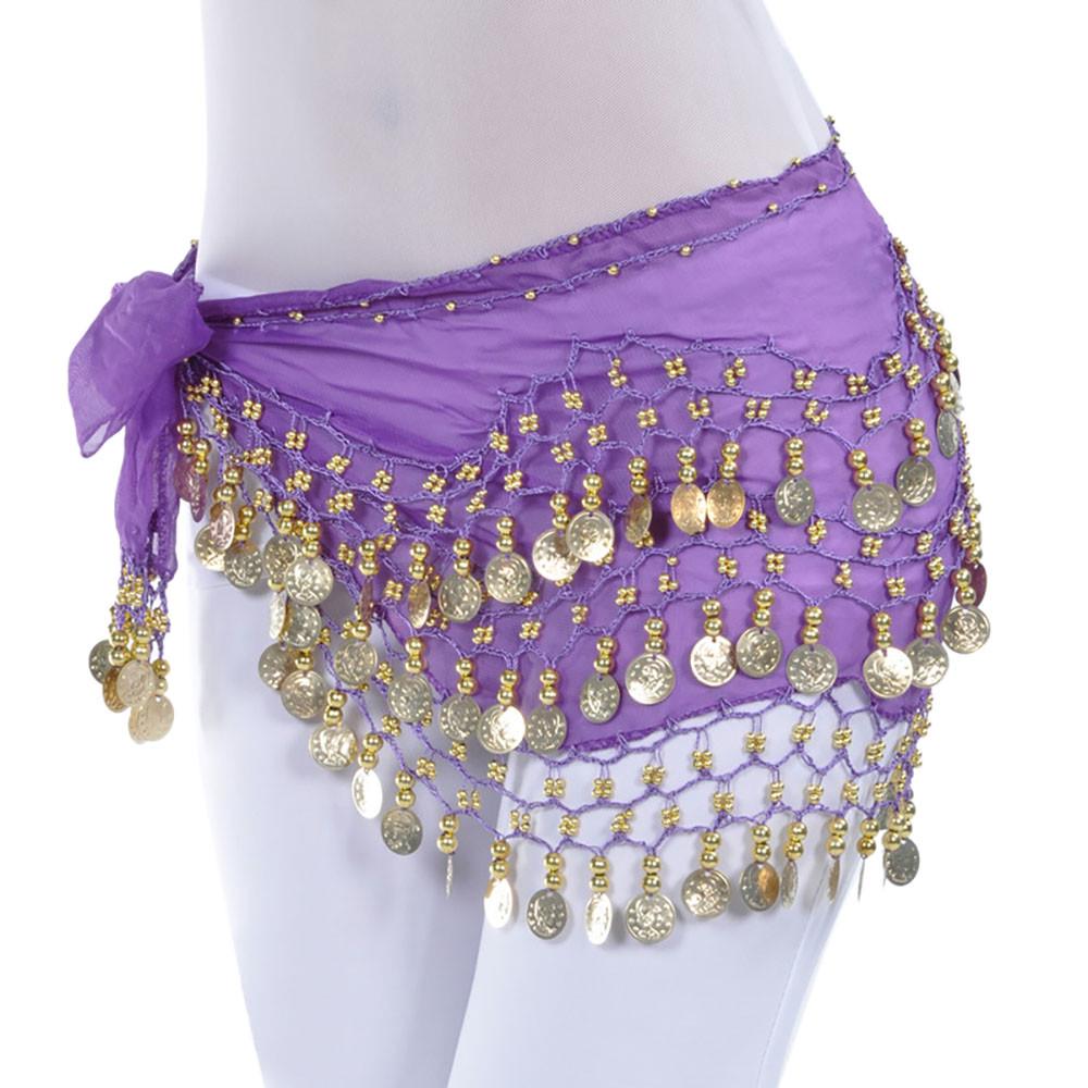 Belly Dance Hip Scarf Wrap Belt Tribal Sash Skirt  128 Coins