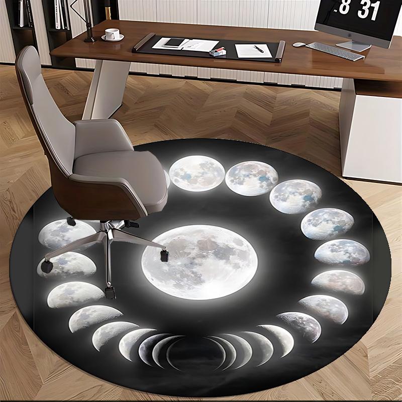 Full Moon Phase Chair Mat: Home Decor, Sofa Carpet, Office Rug Gift for Any Room1118135a