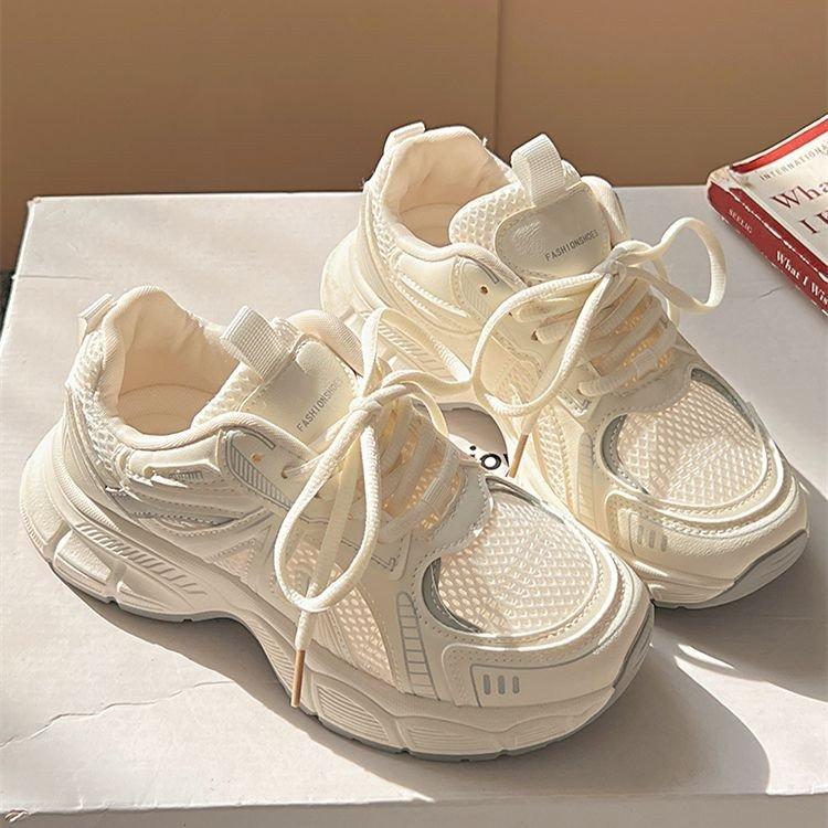 Shoes Daddy platform casual shoes mesh sneakers new small feet lightweight summer 35