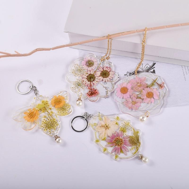Resin Jewelry Molds Keychain Resin Molds Flower/Animal Silicone Molds for Resin Casting Pendants,Keychains,Earrings