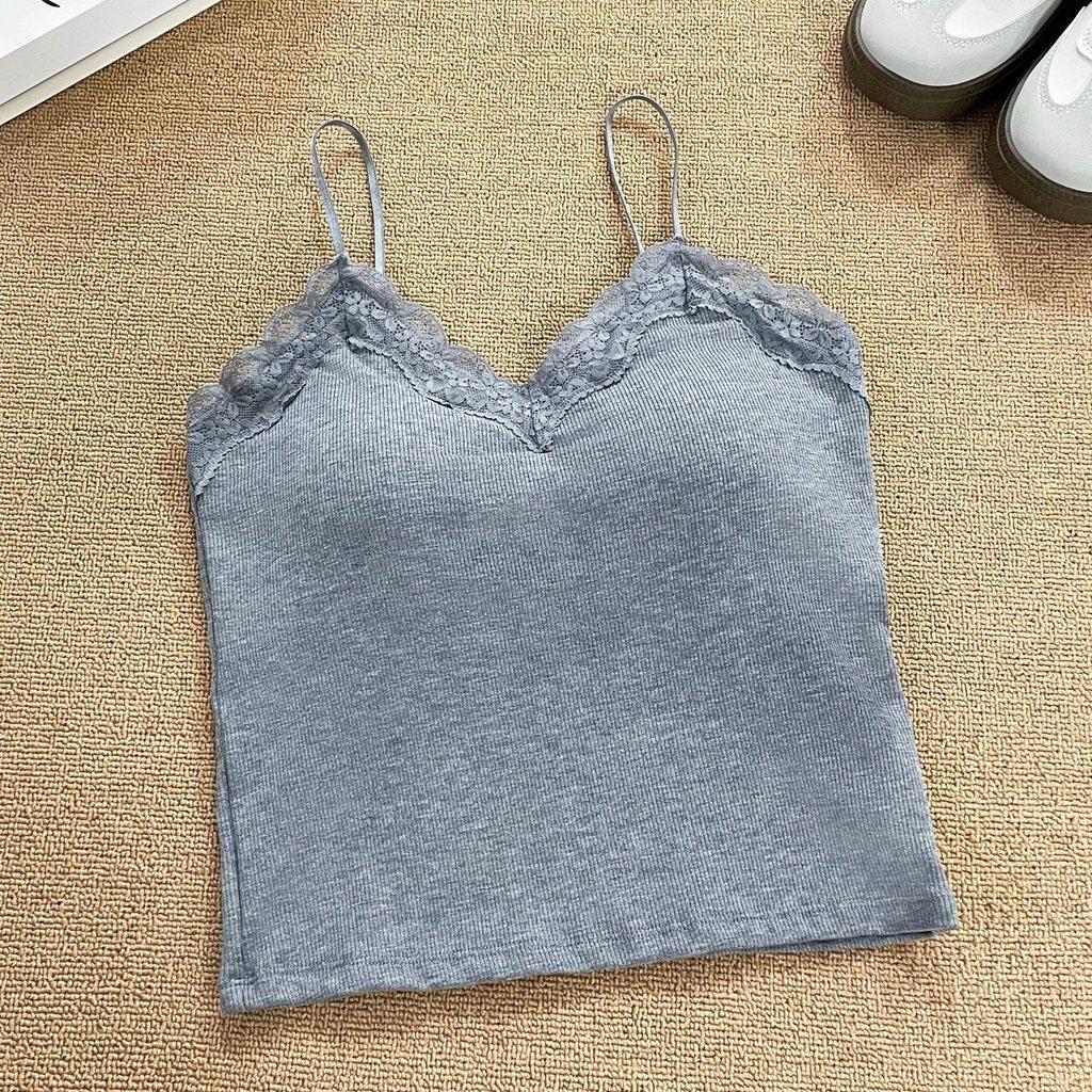 Lacy Strap Tank Top For Women With 3d Embroidery And Sheer Mesh Fabric Perfect For Spring Fashion