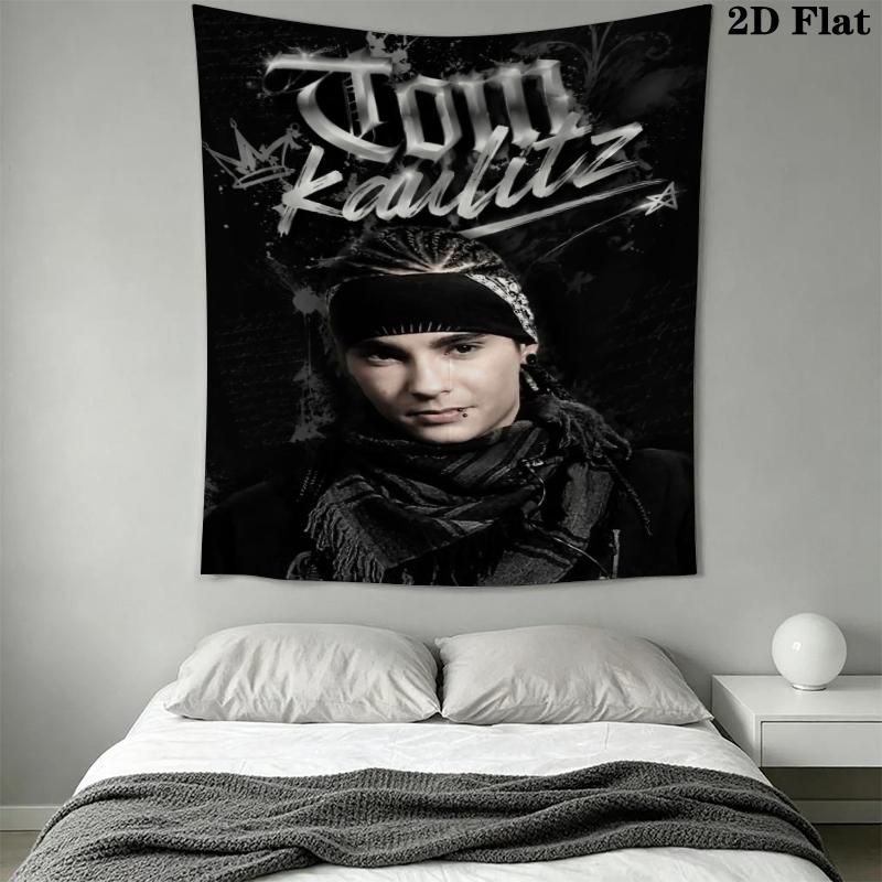 Tom Kaulitz Wall Tapestry Aesthetic Wall Hanging Printed Fabric Blanket Decorative Tapestries for Bedroom Living Room Home Decor