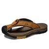 Nyankomst sommar äkta läder herr flip flops Anti-halk handgjorda läder tofflor