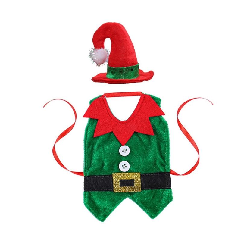

Christmas Wine Bottle Cover New Year Party Dinner Table Decoration Christmas Elves Champagne Bottle Decoration 8Sets