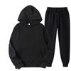 Felpa + Pantaloni Monocolore da Uomo per Primavera Autunno Set Due Pezzi Set Sportivo Casual Tuta da Ginnastica da Uomo