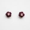 MERRYMOTIVE Wine and Rose Flower Knit Earring