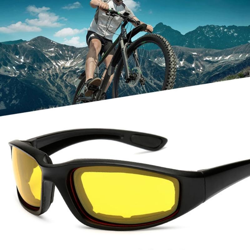 Motorradfahrbrille Polsterbrille UV-Schutz Staubdicht Winddicht Sonnenbrille für Mann Frau Outdoor