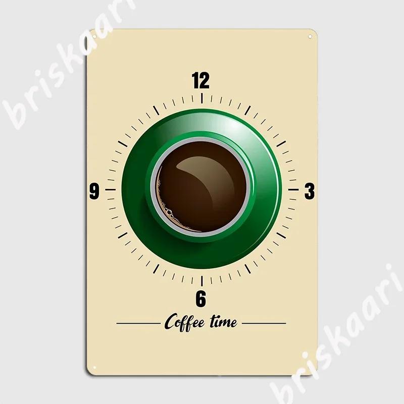 Coffee Time Metal Signs Cinema Club Party Kitchen Character Wall Custom Tin Sign Poster 20X30CM