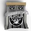 "Scudo Logo Raiders Neri" Set Copripiumino Biancheria da Letto Copripiumino Federe  (1*Copripiumino 2*Federe, senza piumino)