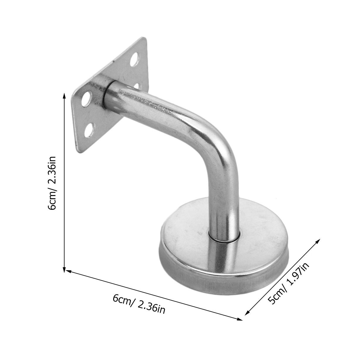 

5Pcs Stainless Steel Handrail Bracket Wall Mounted Support for Stair Rail Hotel Gym Restaurant Office Handrail Bracket