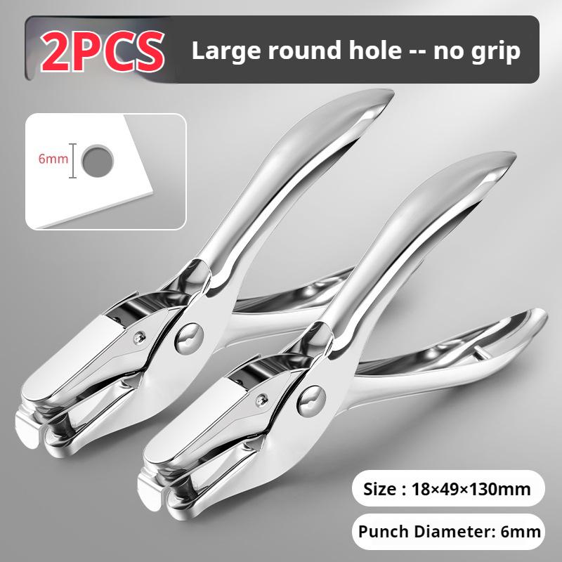 Single Hole Puncher Capacity 1.5/3/5/5.5/6 mm Hole Puncher Hand Paper Cutter Paper for Scrapbooking Tool Office School Supplies