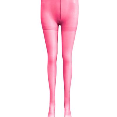 Romantic Tiger Color Sheer Tights (hot Pink)