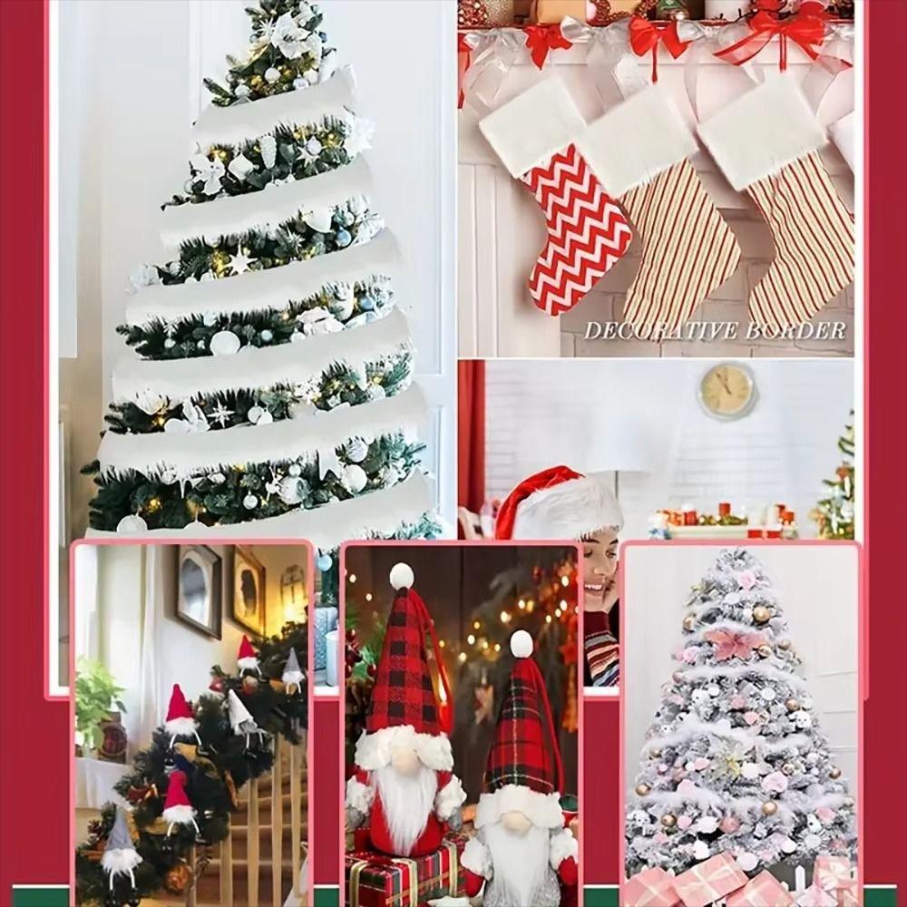 Nadýchaná plyšová lemovací látka DIY dekorace na vánoční stromek stuha vánoční party rekvizity halloweenský kostým