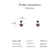 Elegant Rhinestone Heart Earrings with S925 Silver Needle - Versatile Drip Oil Inlaid Design, 2022 Stud Accessories