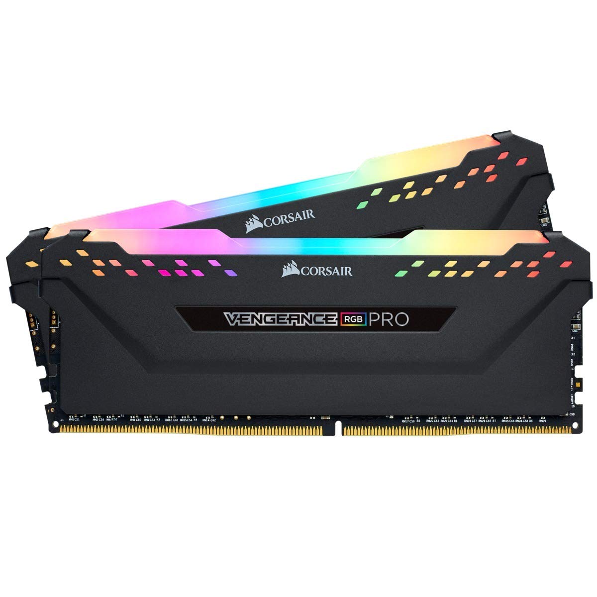 

CORSAIR Desktop PC Memory Module VENGEANCE RGB PRO Series 32GB x CMW32GX4M2A2666C16 DDR4-2666MHz [16GB 2] чорний