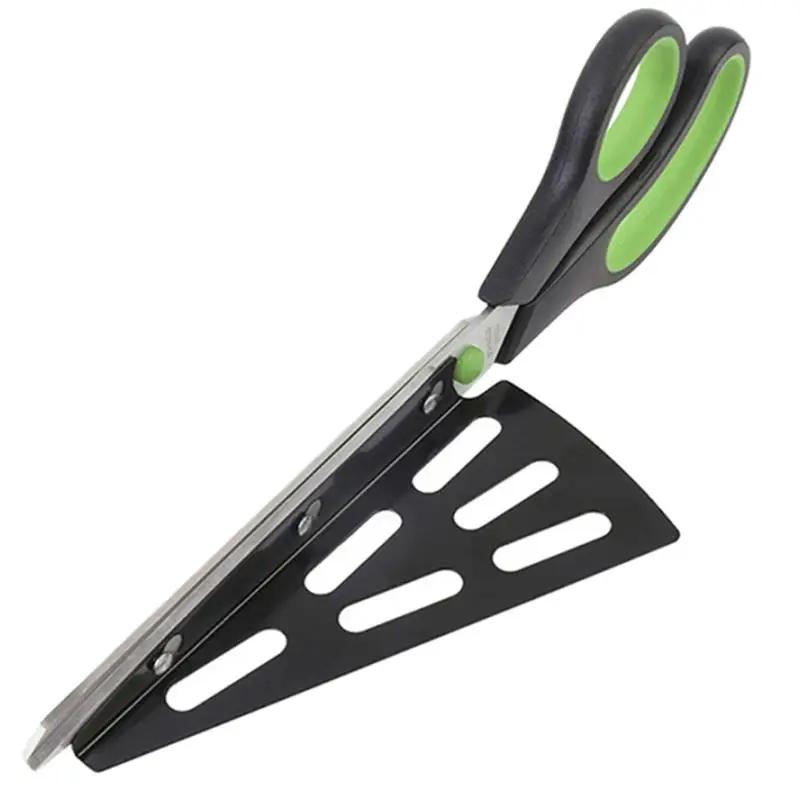 Pizza Scissors Knife Pizza Cutting Tool Stainless Steel Pizza Cutter Slicer Baking Tool Multi-Functional With Detachable Spatula