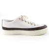 Great LOUIS VUITTON Low Cut Sneakers Monogram Lace-up White Leather Women 36 Used