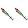 2-10PCS 5.5g Laser Luminous Floating Horizontal Wood Shrimp Lure Squid Jigging Shrimp Hook Octopus Cuttlefish Fishing Baits