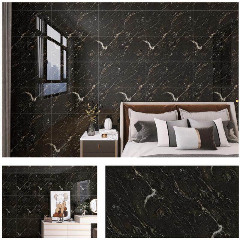30x60 Imitation Ceramic Tile Wall Tiling Kitchen Bathroom Waterproof Marble Wall Sticker Renovation Self-adhesive Wall Stickers