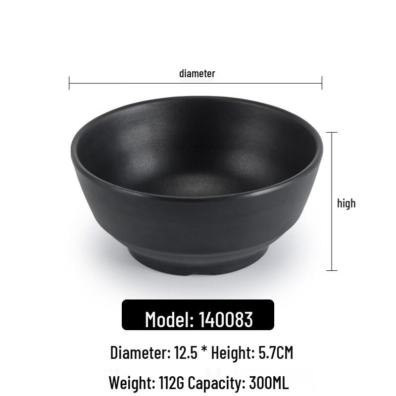 

Minimalist Black Melamine Small Dipping Bowl