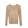 Autumn Winter Fashion Long Sleeved Pullover Sweater Women V Neck Loose Casual Bottoming Shirt 2025 Inner Knitted V-neck Top Solid Clothing