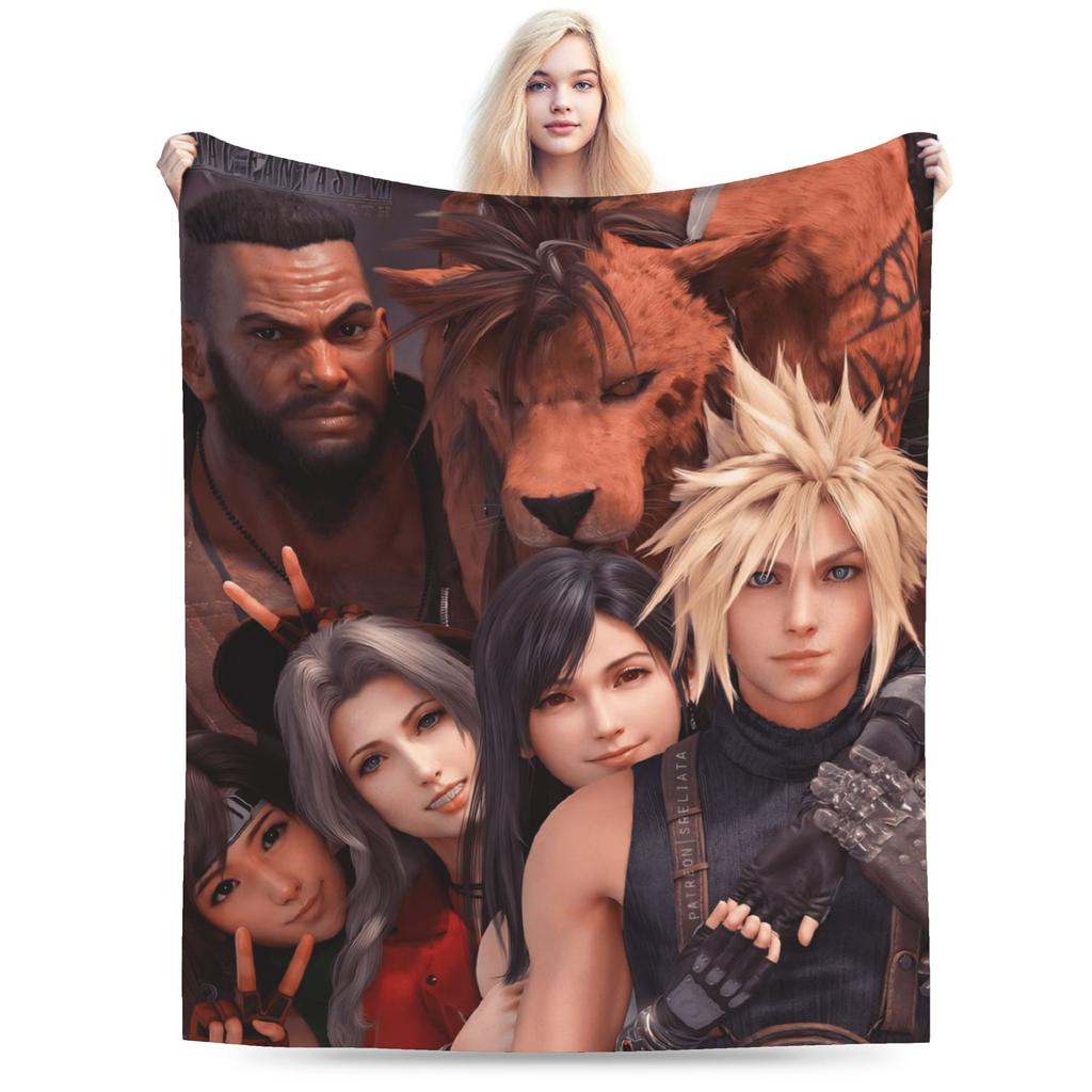 F-Final Fantasys  Warm Soft Blanket  Children Plush Throw Blanket Street Trend Couch Chair Flannel Bedspread Sofa Bed Cover